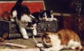 chatons avec boite Alfred Brunel de Neuville